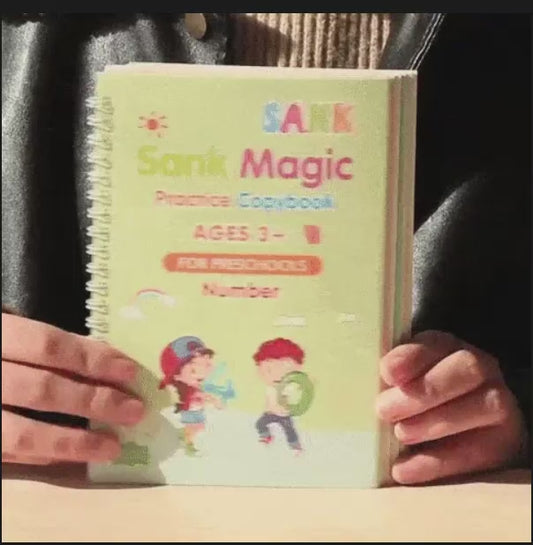Sank Magic Practice Copybook (4 BOOKS,1 PEN,1 GRIP,10 REFILL)